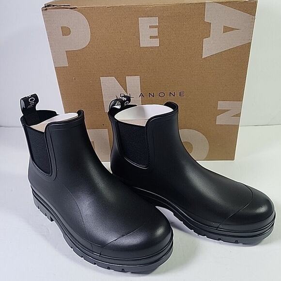 Rain Boots US Womens Size 6.5, Short, Black by PlanOne - Picture 1 of 7